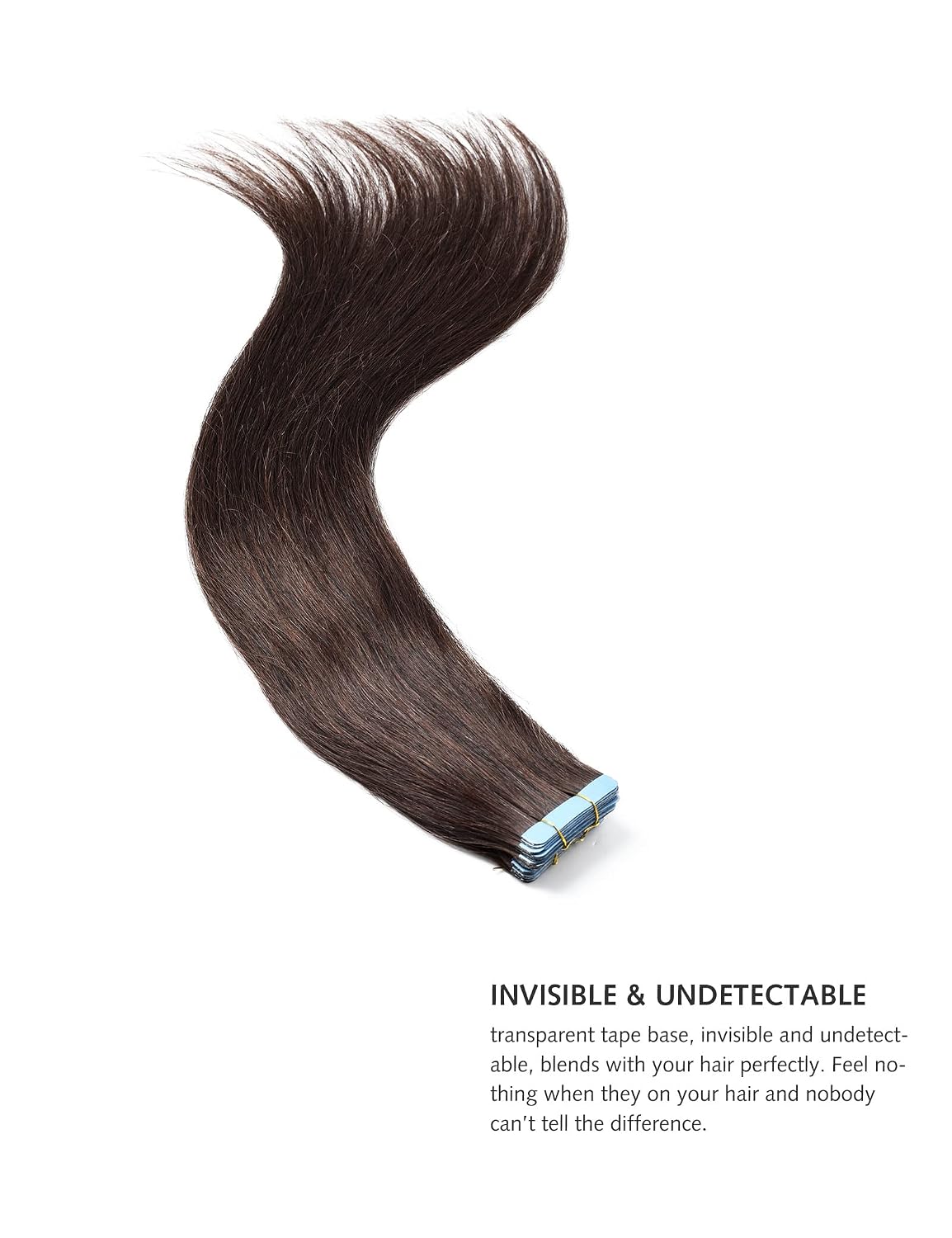 Yamel Tape In Hair Extensions Human Hair Medium Brown Hair Extensions 10 Inch 20pcs Tape In Human Hair Extensions