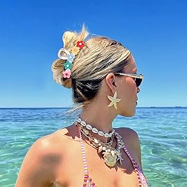 Hair Claw Clips for Women,2Pcs Large Non-Slip Metal Sparkly Butterfly Hair Clips Strong Hold Hair Accessories for Thin & Thick Hair