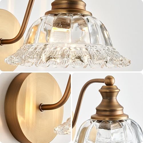 Miniatura 7 de Apliques de pared vintage apliques de pared de latón 1 luz luces de pared para sala de estar