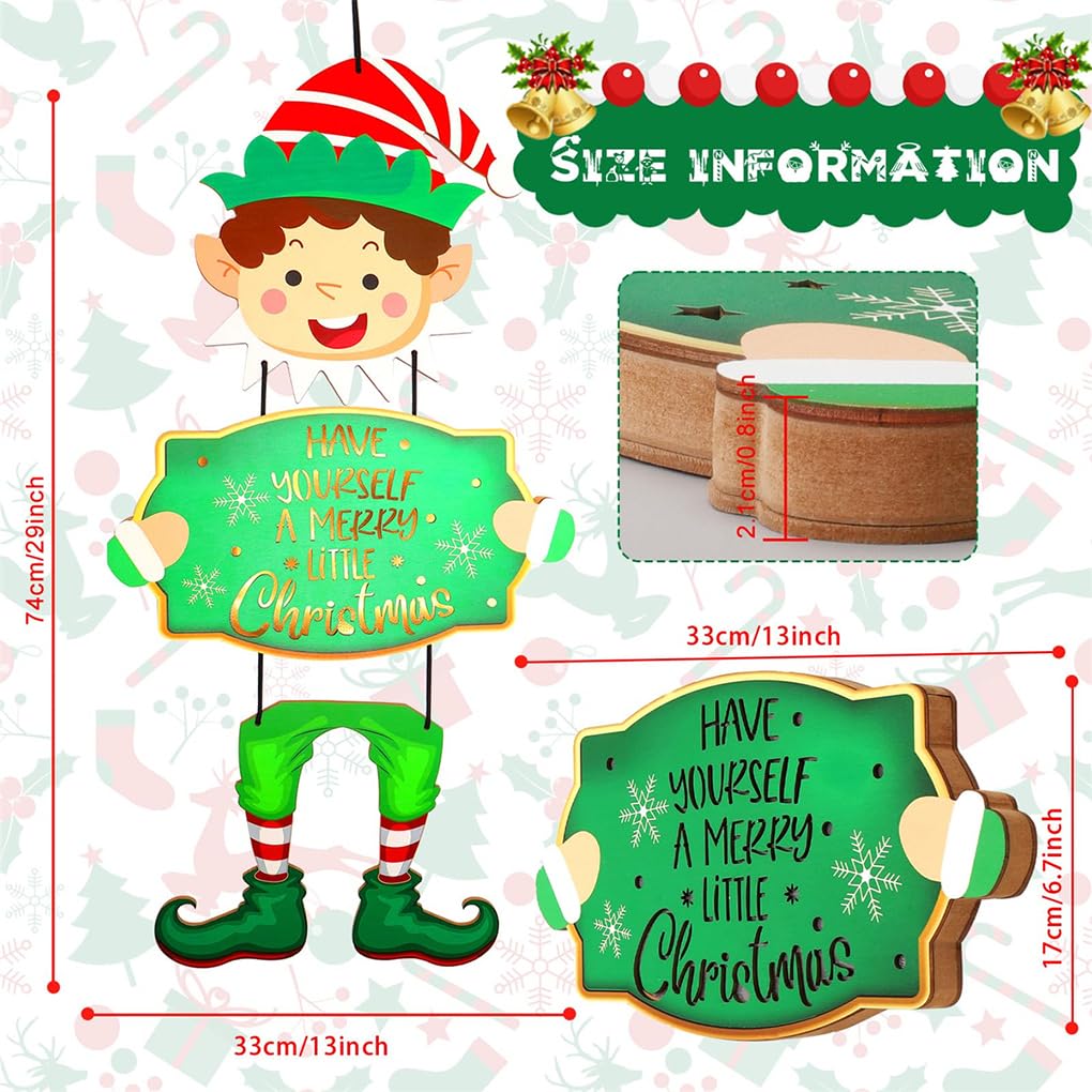 Lindos Adornos navideños, letreros Colgantes para Puertas, Arte de