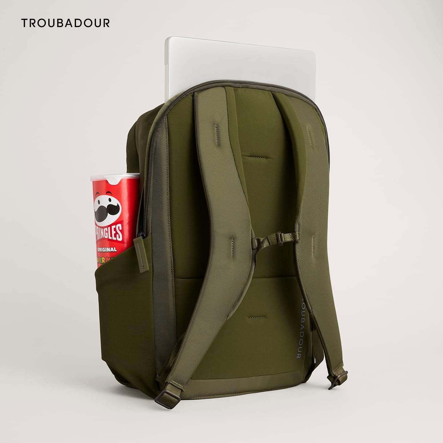 Troubadour Neo Backpack - 22L Lightweight Laptop Backpack - Ergonomic & Water Resistant - Versatile Style for Work and Travel - Bronzed Olive - Image 8