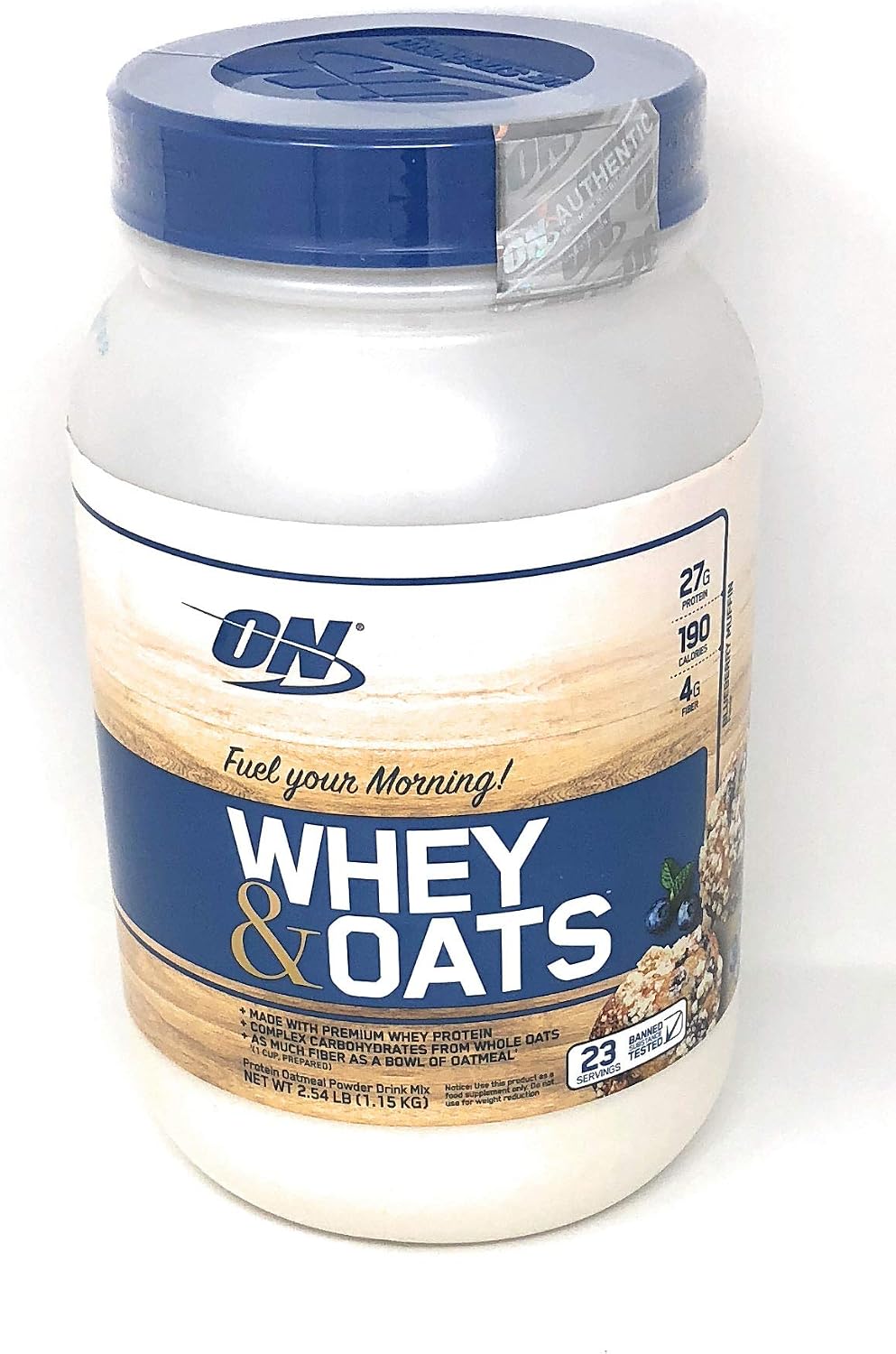 Optimum Nutrition On Whey & Oats Protein Powder (Blueberry Muffin, 23 Servings (2.54 lbs))