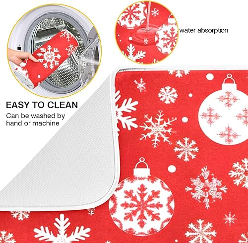 Vista 31 de Tapete de secado de platos de mariposas botánicas para encimera de cocina, almohadilla de secado de microfibra absorbente, grande, 18 x 24 pulgadas