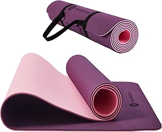 TASHIDROLMA Yoga Mat Non-Slip Gymnastics Mat with Carry Strap, Sports Mat for Gym, Home, Travel, 183 x 61 cm