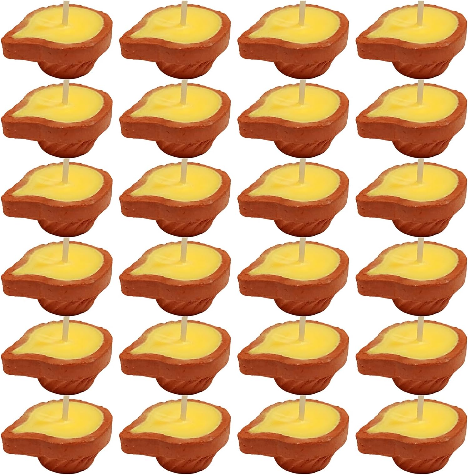 Ghee Diya for Puja Pure Cow Ghee Diya Wax Free Terracotta Clay Diya Batti Upto 55 Minutes Burn Time Pack of 24