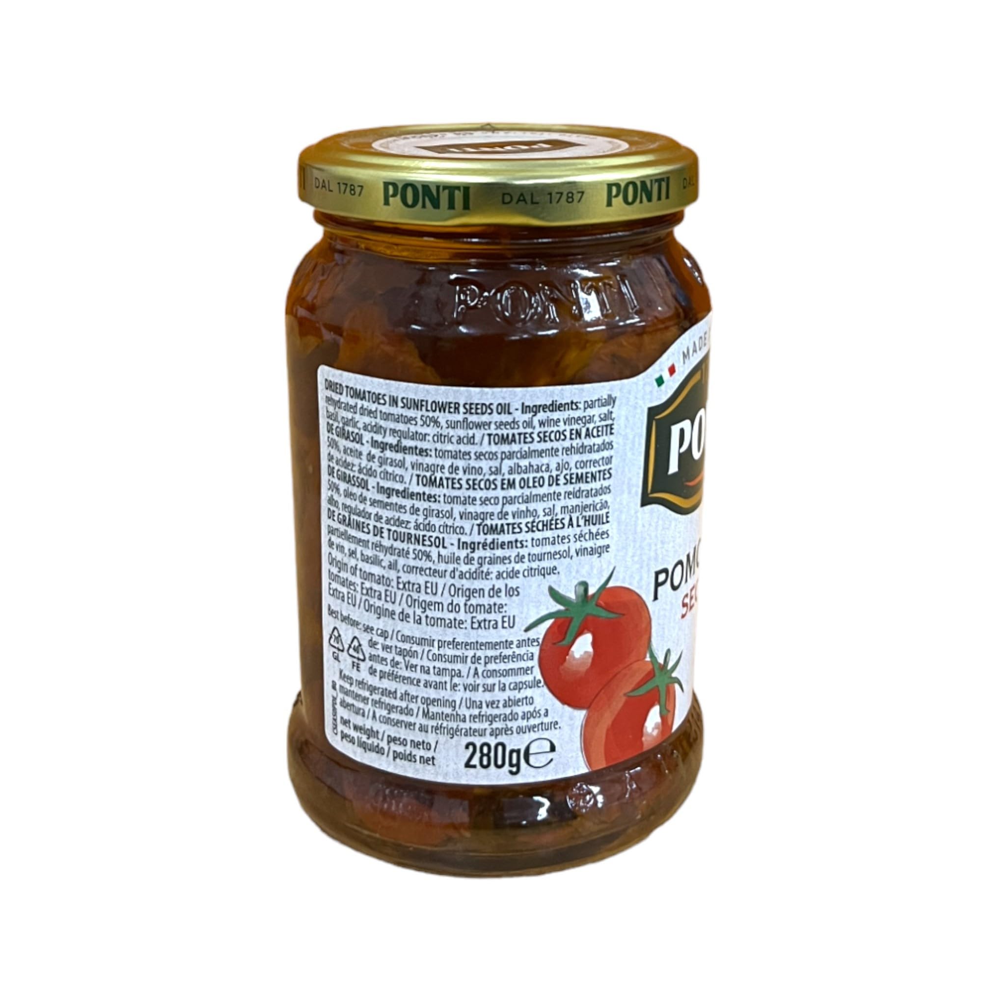 Ponti Sundried Tomatoes - 280g | Since 1787 | Authentic Product of Italy | Chewy Texture 1