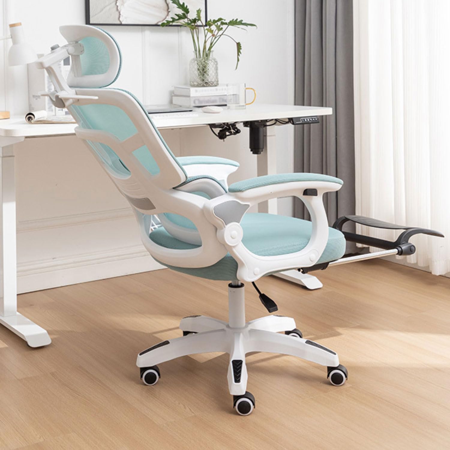 Chaise de bureau avec soutien lombaire contre le mal de dos fauteuil pivotant