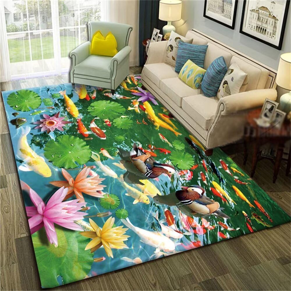 Alfombra para habitacion Mundo Submarino Tatami La Alfombraes Verde Alfombra Gatos Sofas de Salon Alfombra Alfombra de Juegos Alfombras Habitacion Infantil130x190CM