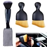 3 Pack Car Interior Detail Dust Brush, Microfiber Duster Brush, Feather Duster, Car Interior Detailing Brush, Cleaning Duster for Car Interior, Air Vents, Computer, Keyboard