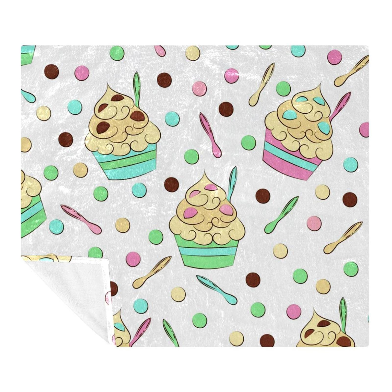 Plaid lit motif gâteau de dessin animé, le cadeau doux idéal