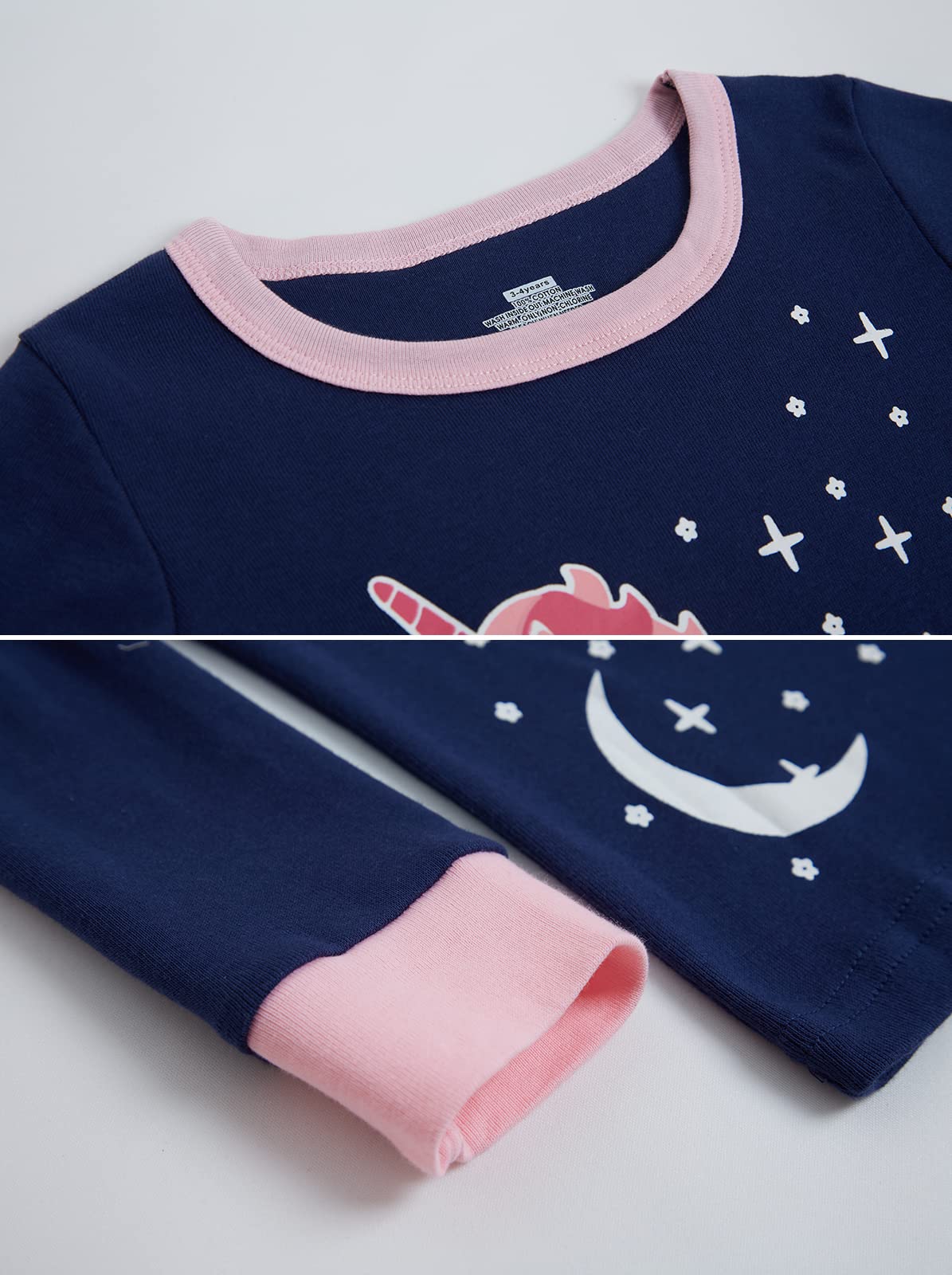 Girls Christmas Pyjamas Set Toddler Clothes Sleepwear Animal Printed Nightwear Winter Long Sleeve PJs 2 Piece Outfit Xmas Gift for Kids — view 5