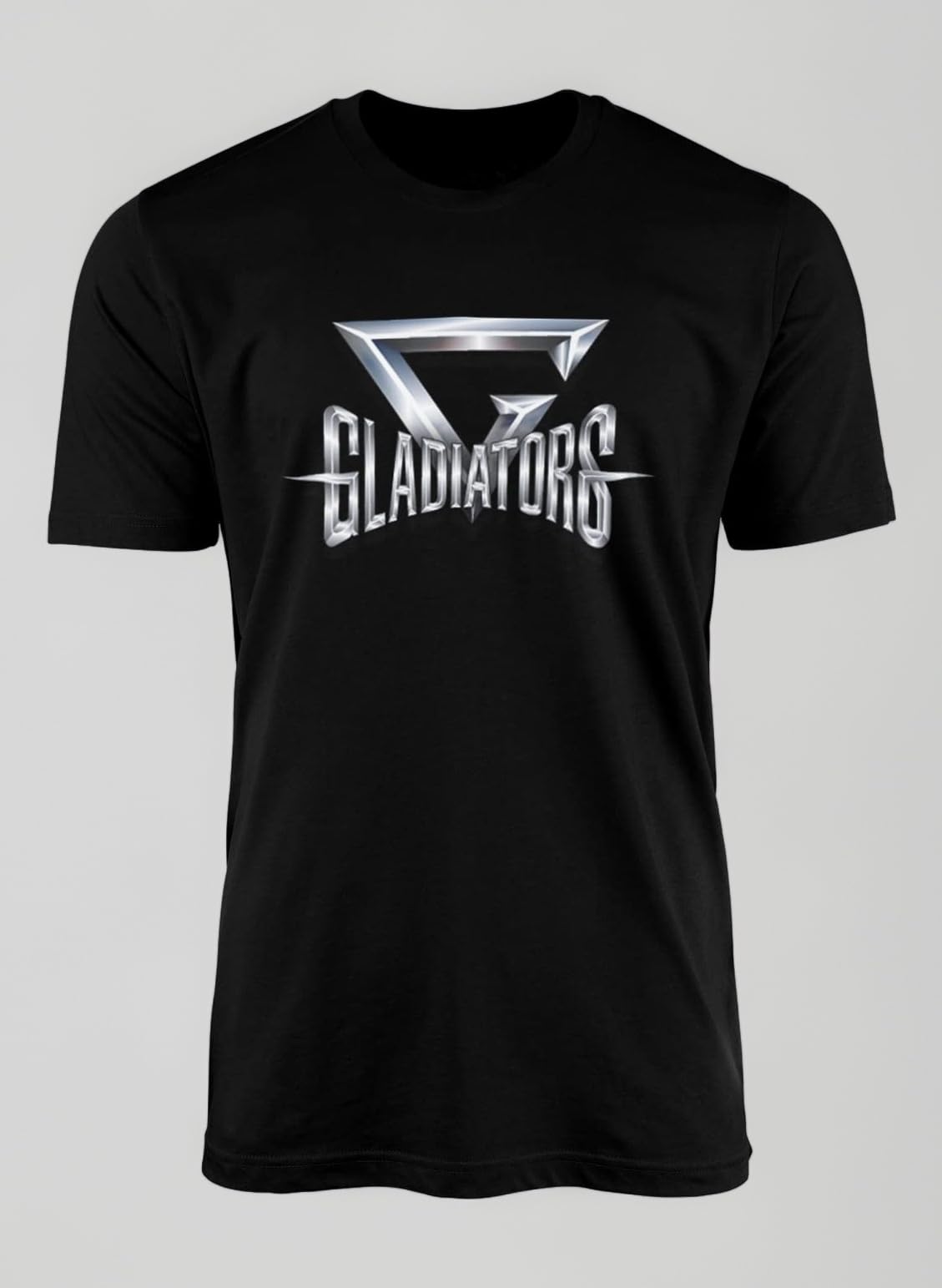 Gladiator Text T-Shirt Top Tee - Retro 90's TV Game Sport Show Eliminator Contestant Team Jet Lightning Cobra Warrior Wolf Unisex Clothing Clothes Gift