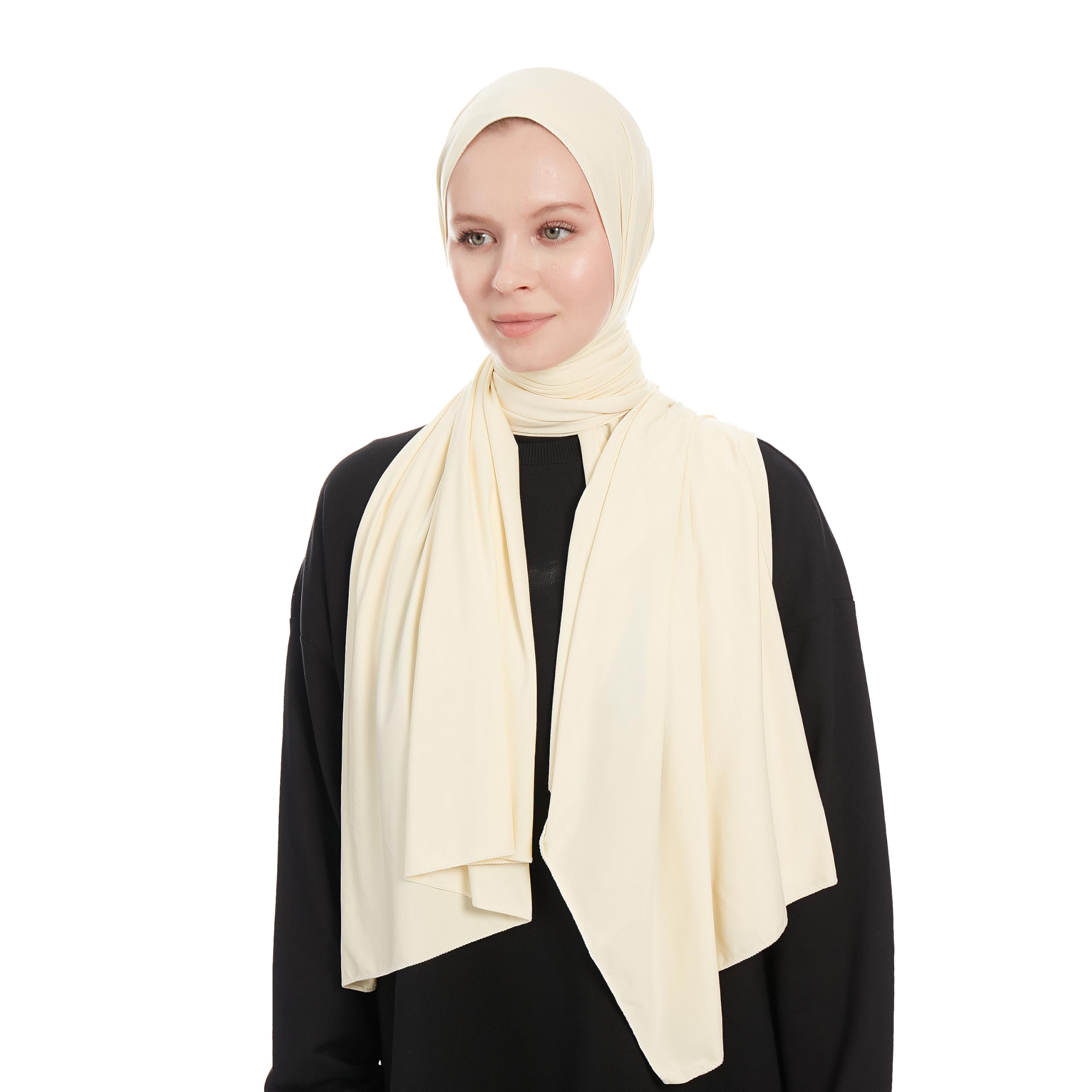 Hijab jersey dla kobiet - Hidżab z dżerseju - Długie chusty hidżabu - Muzułmański hidżab - Szal hidżabu - 180x70 cm