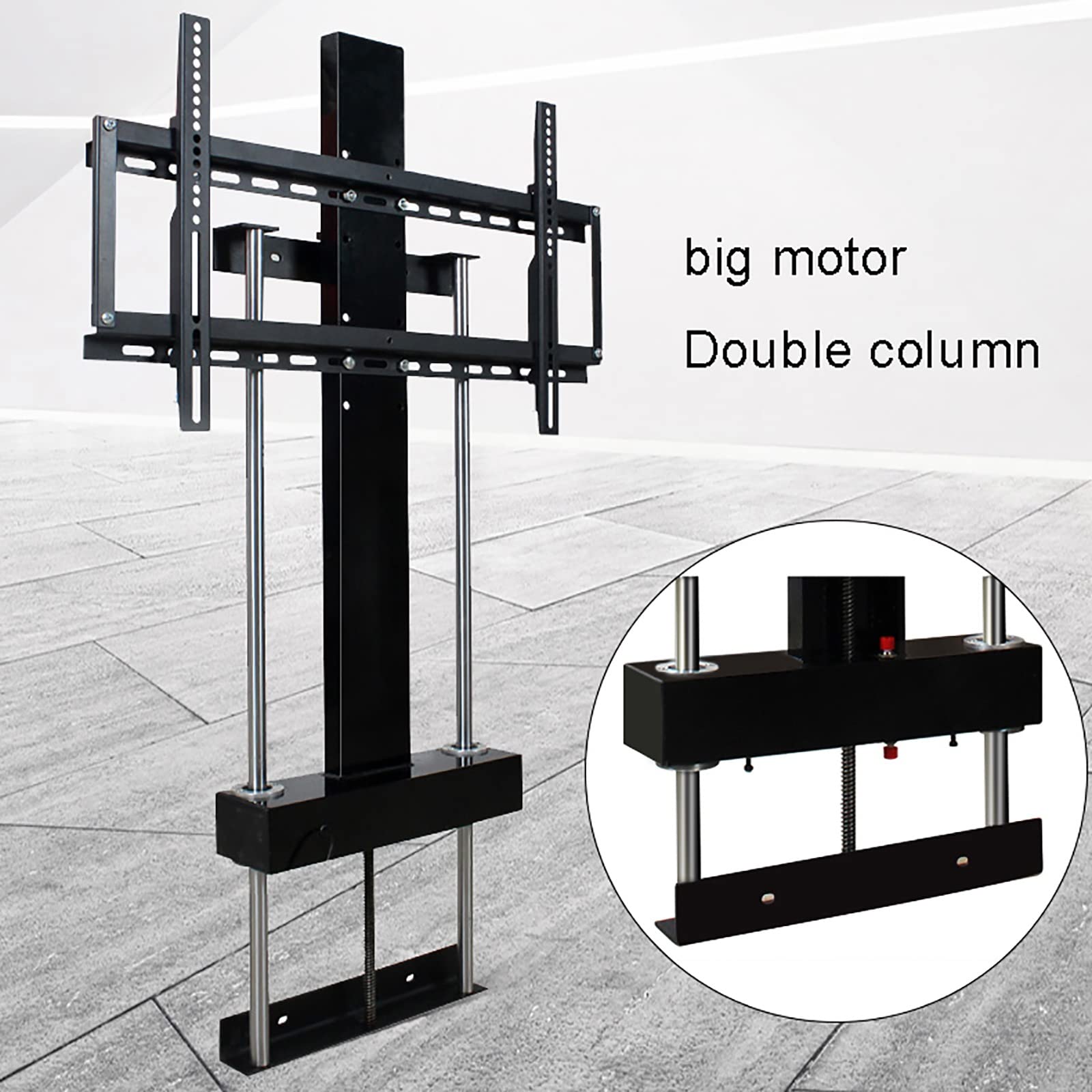 Elevador de TV motorizado, Mecanismo de elevación de TV, Longitud de Carrera 80 cm/31,4 Pulgadas, Soporte de TV eléctrico Ajustable en Altura para televisores de 37 a 75 Pulgadas de hasta 600 x 400