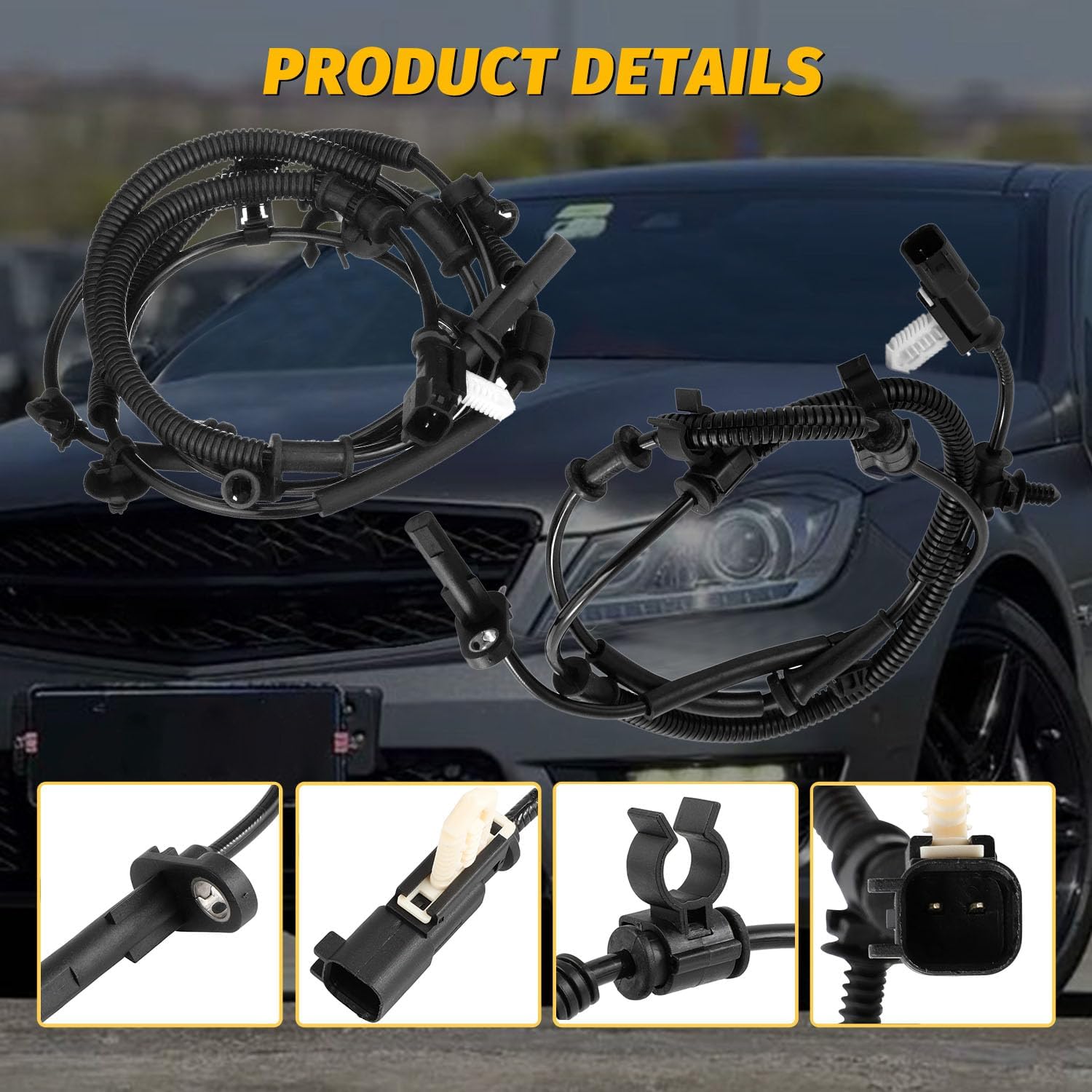 Rear ABS Wheel Speed Sensors Left Right Fit for F-150 F150 2011 2012 2013 2014, ABS Sensors Replace ALS2247 ALS2245 BL3Z2C190D BL3Z2C190C,2PCS