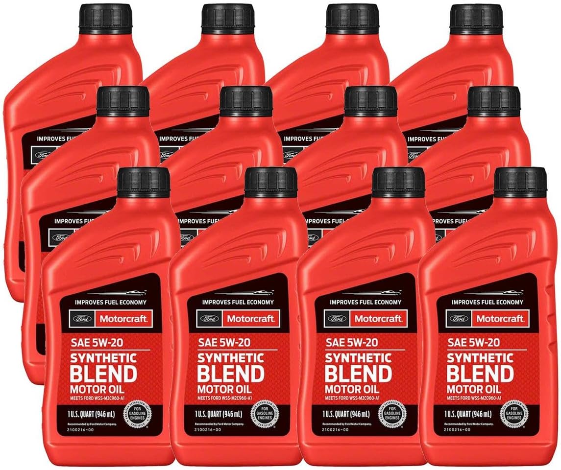 Genuine OEM Premium Synthetic Blend Motor Oil SAE 5W-20-12 Quart