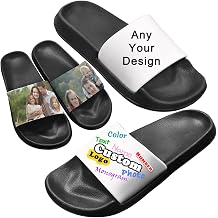 Custom Slides Personalized Photo Name Text Logo Non Slip EVA Sandals