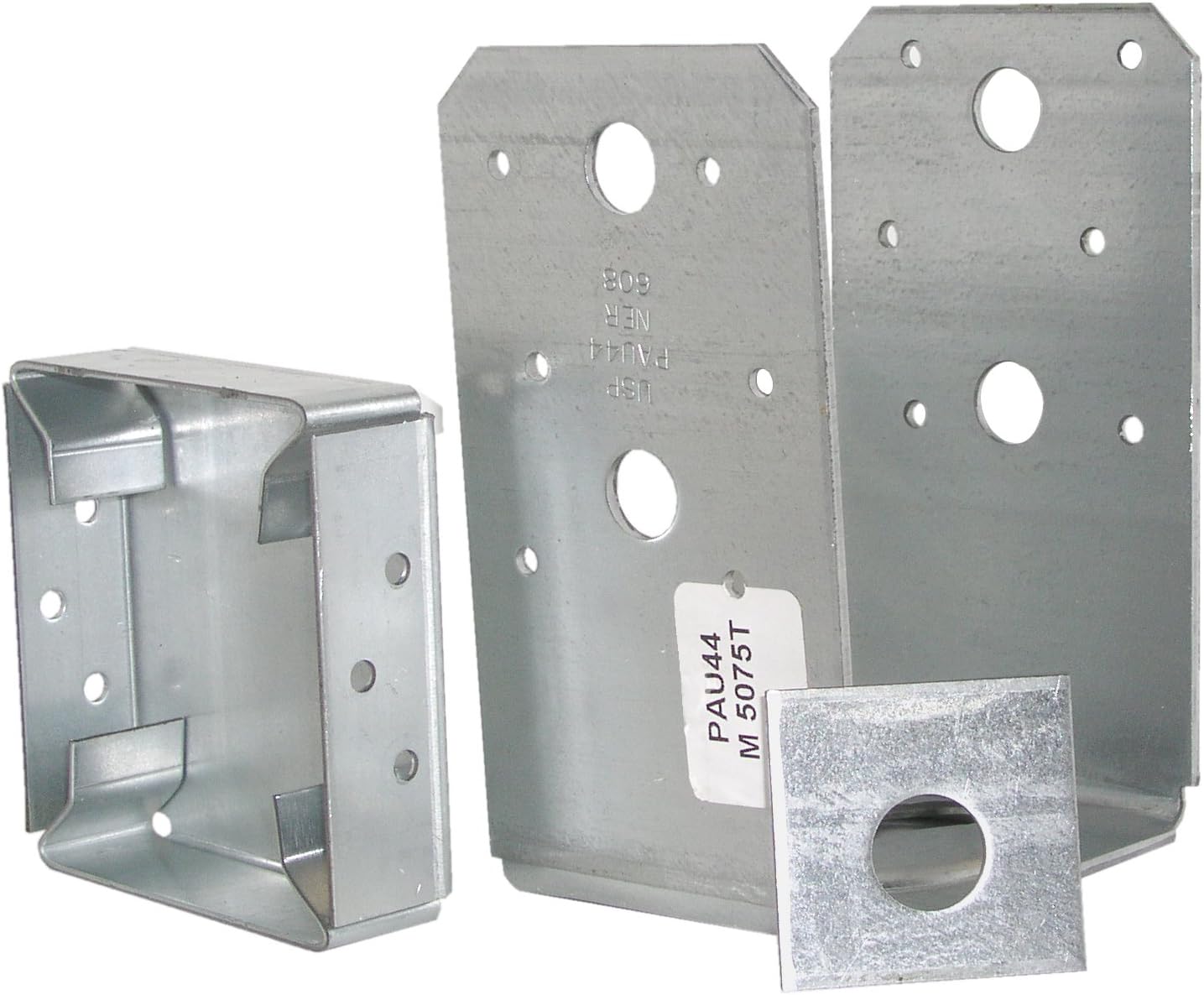 USP Structural Connectors PAU44-TZ G185-Triple Zinc Galvanized Post Base, 4 by 4