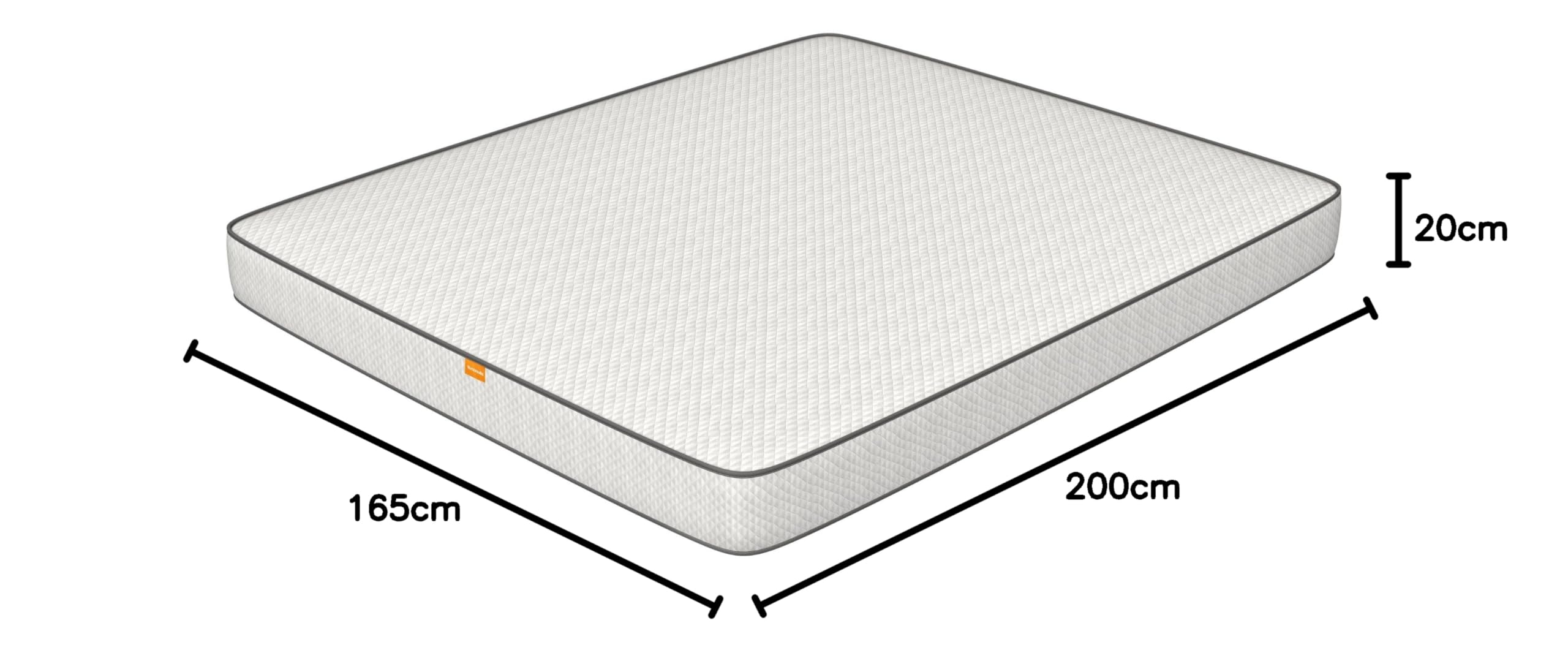 MiaSuite Colchón de Espuma Viscoelàstica 165x200, Altura 20 cm - 100% Made in Italy - Antialérgico, Antibacteriano, Anti-ácaro - Ortopédico, Dispositivo médico | Primavera