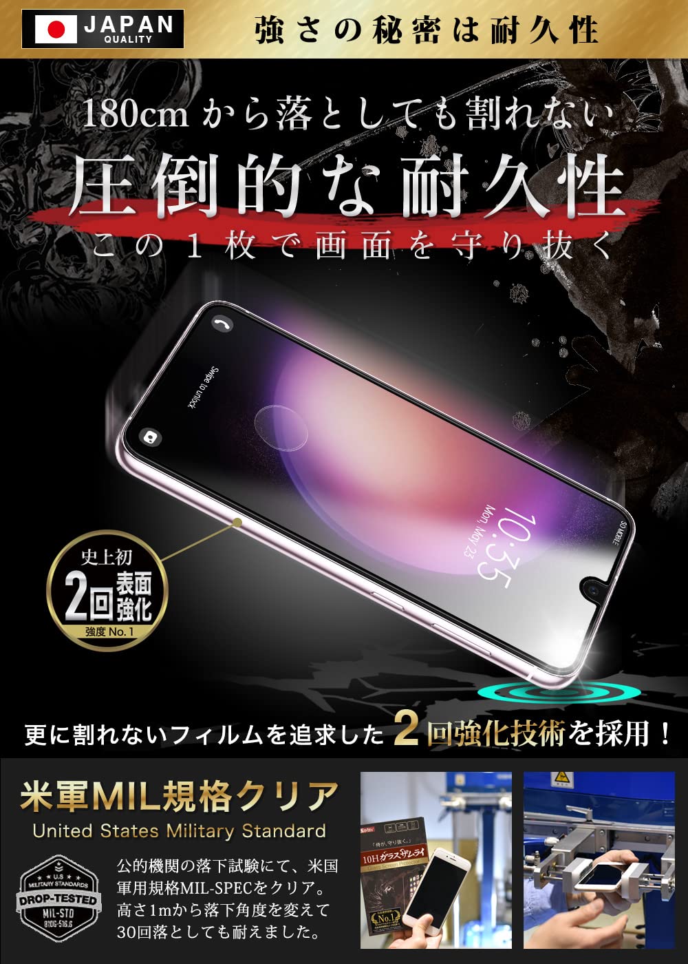 ♡【2+2】Galaxy S23 SC-51D SCG19 用 ガラスフィルム Galaxy S23 SC-51D SCG19 ガラスフィルム 全面保護 高光沢 高