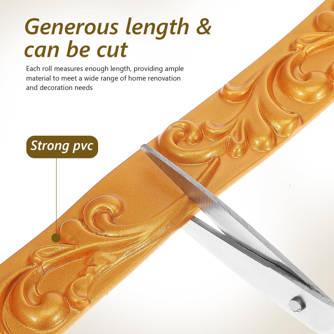 Gadpiparty Flexible Crown Molding Trim Self Adhesive Peel and Stick Wall Trim Roll 16Ft for Home Decor Mirror Frame and Ceiling Edge