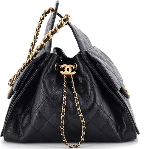 Chanel, Pre-Loved 25 Hobo Bag Quilted Caviar Small, Black