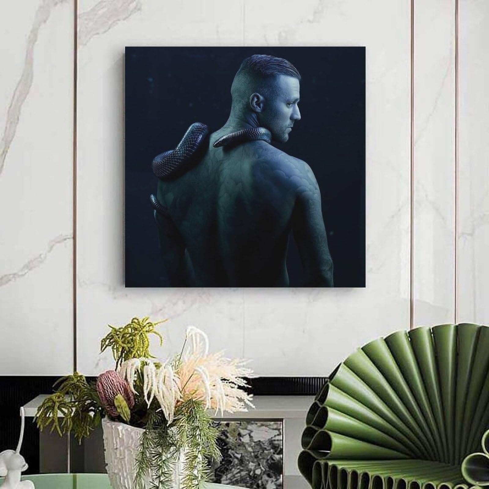 Singer Kontra_K Fanart Leinwand Bild 30x30cm - Moderne Wanddekoration Für Wohnzimmer & Schlafzimmer