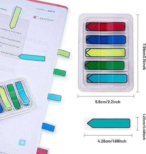 Miniatura 2 de Golcellia Notas adhesivas transparentes, notas adhesivas transparentes, notas adhesivas transparentes de colores pastel, paquete de 700 hojas (13