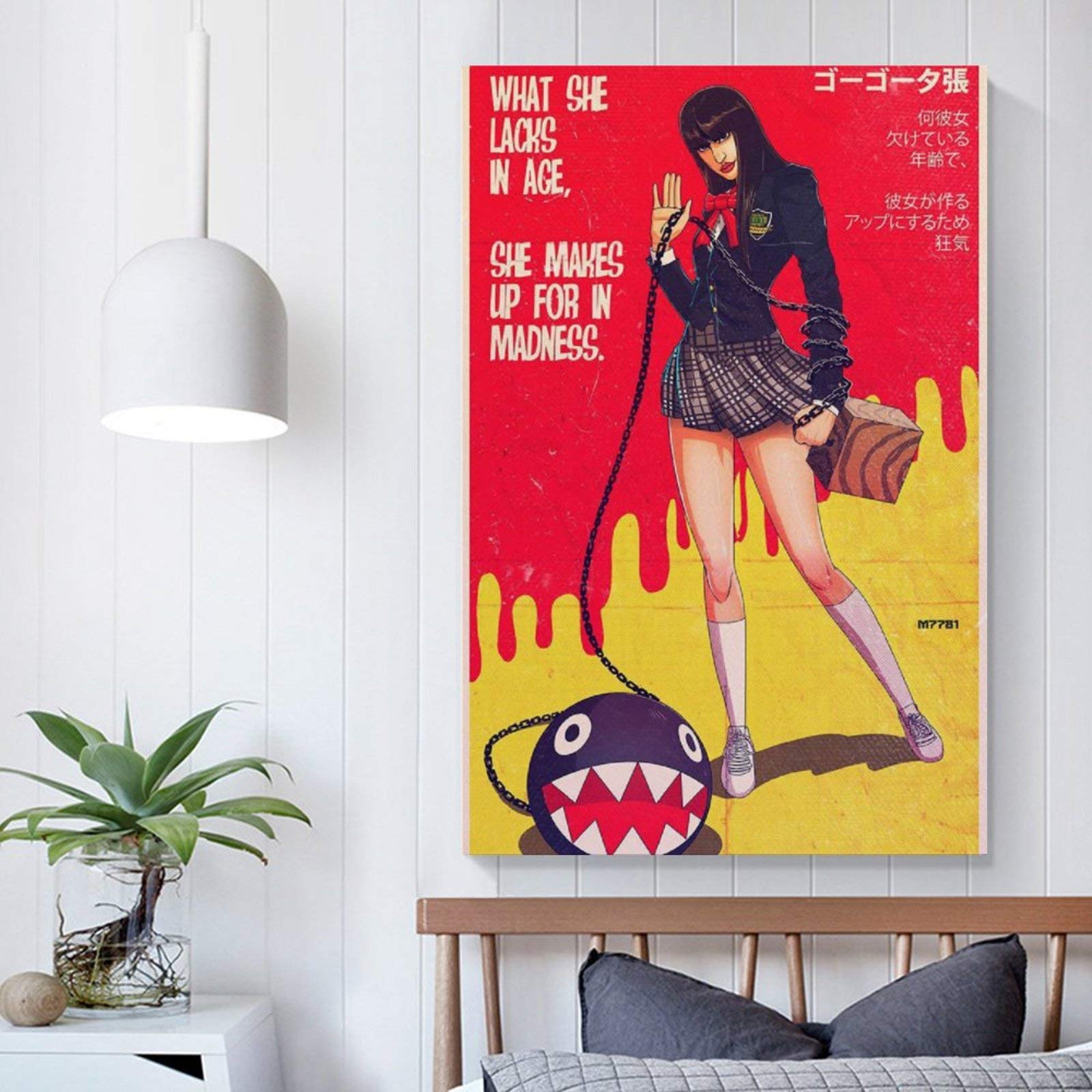 Amazon.co.jp: ASDJJ GoGo YUBARI Kill Bill 映画ポスターキャンバス