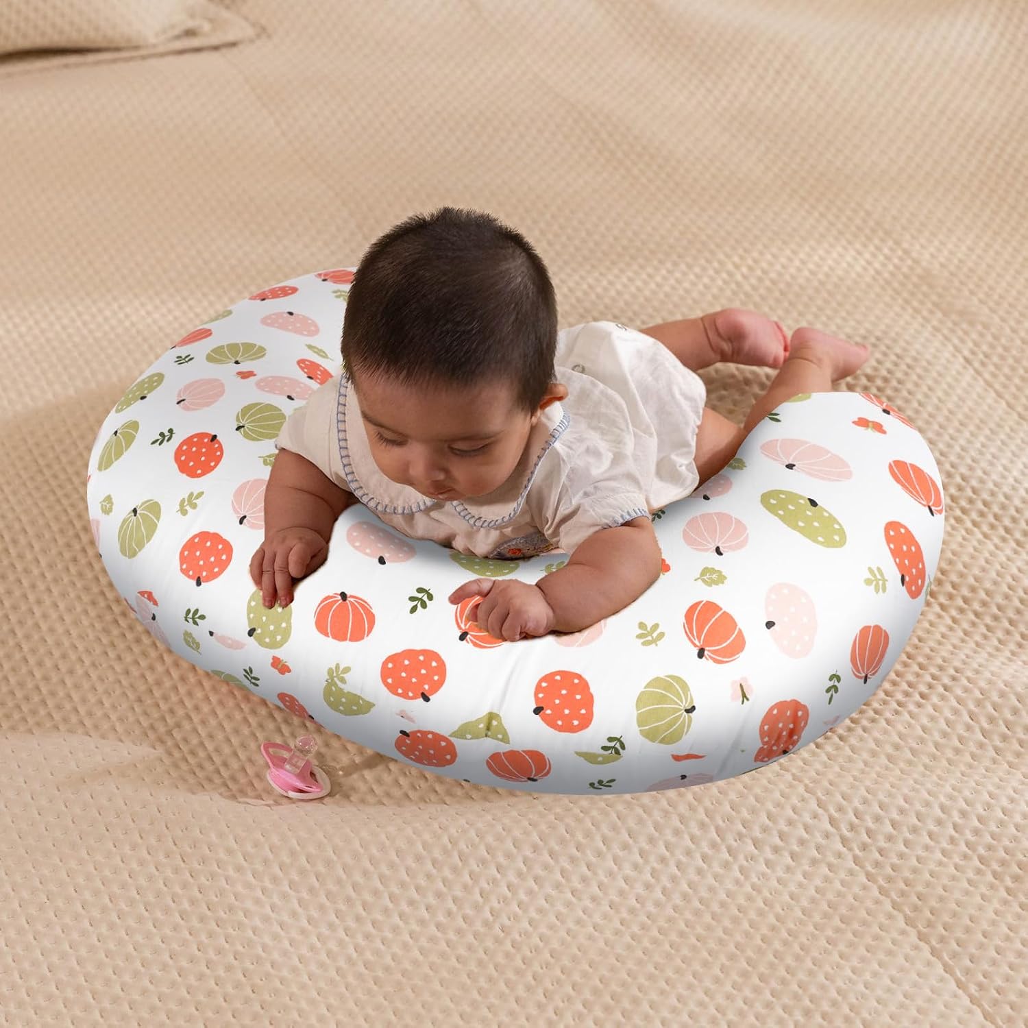 x-vesolje Baby Nursing Pillow for Breastfeeding, Adjustable Breastfeeding Pillow for Bottle Feeding, Nursing Support Pillow for Mom and Baby Healthier Nursing, Removable Cover- Pumpkin