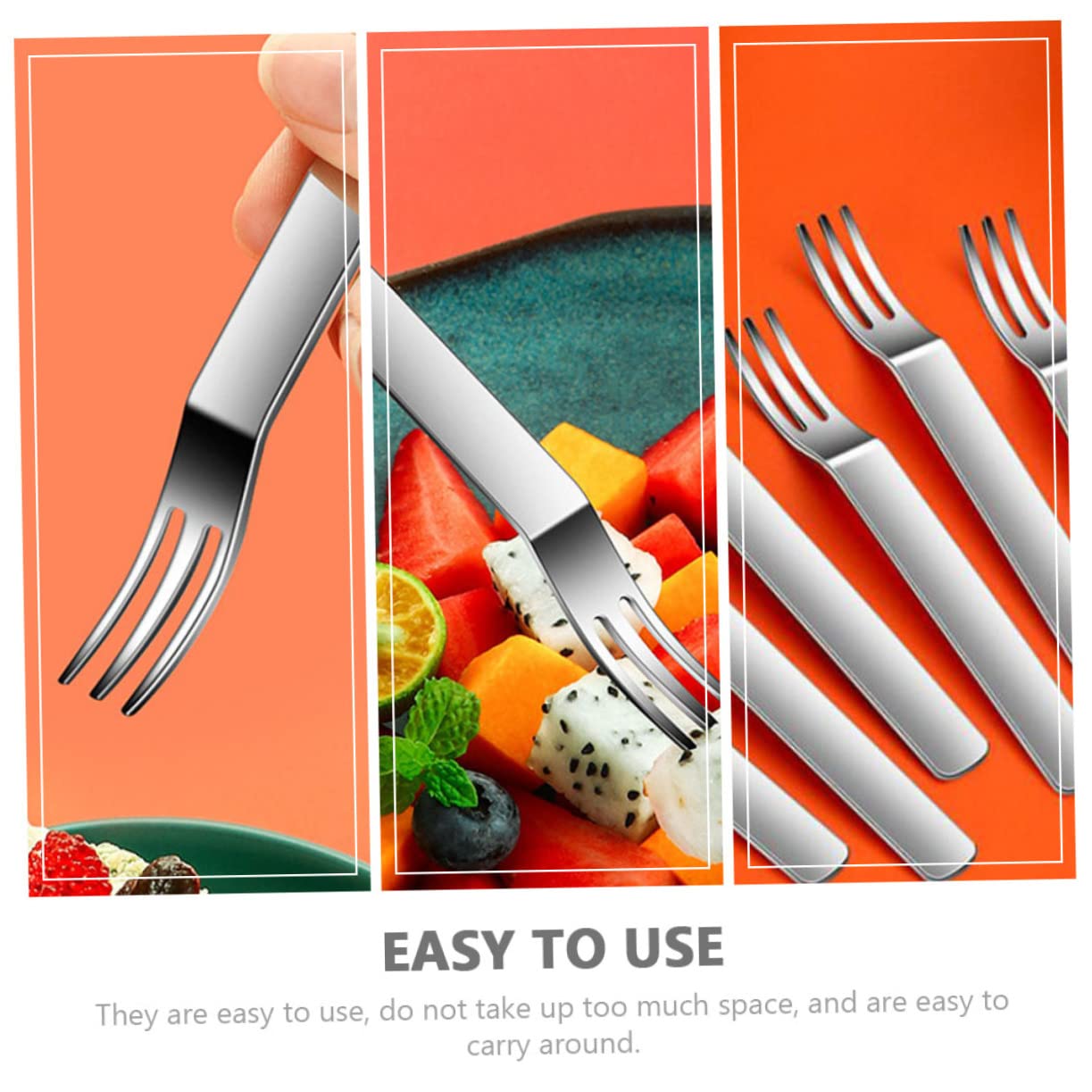 Alipis 2sets Forchette Inossidabile Con Base Per Dessert e Forchettine e Pratiche Per Appetizer e Tè Per e All