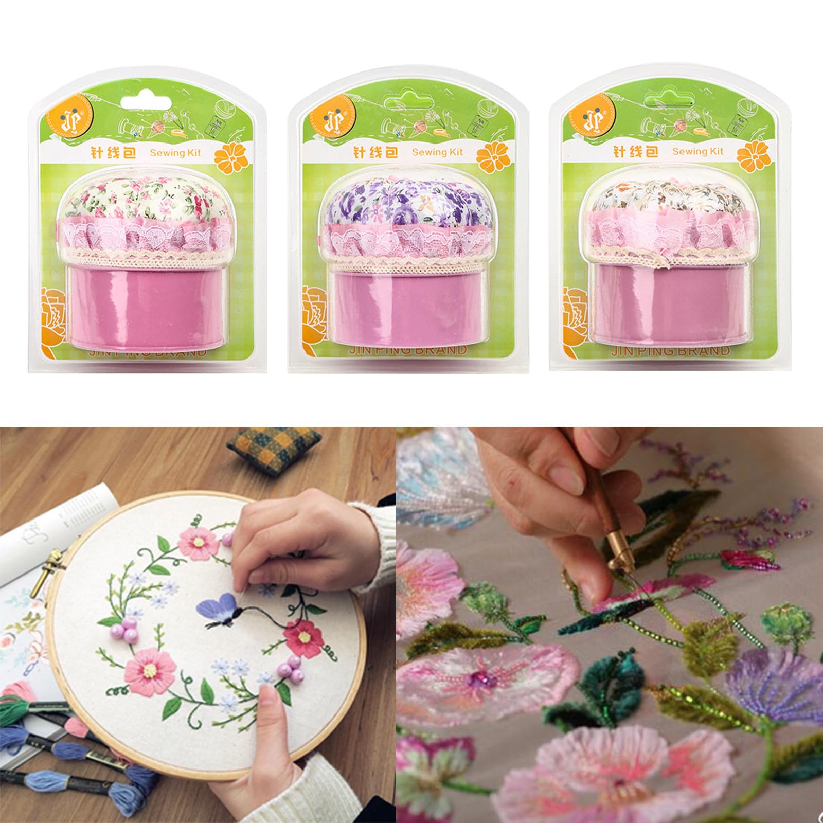 Étui à Aiguilles à Coudre En Métal - Boîte Compacte Portable - Style Vintage élégant - Or Rose - Pour épingles, Boutons