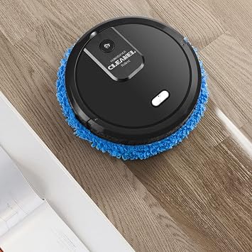 PanDair روبوت مكنسة كهربائية،كنس ذكي روبوت مكنسة كهربائية USB قابلة للشحن الجافة والرطبة آلة التطهير التلقائي بالكامل للحيوانات الأليفة الشعر والممسحة الأنظف، الطابق الصلب والسجاد الأسود