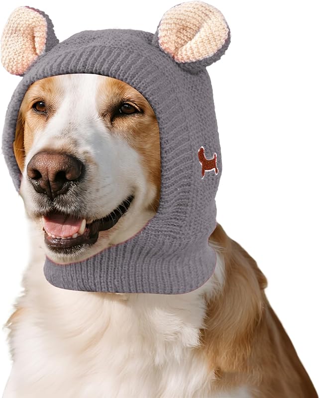 Chapéu de tricô com proteção para orelhas de cães e gatos JTYKUYR – Modelo 20241007A