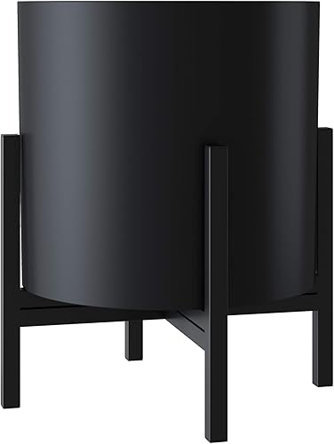 Miniatura 14 de FaithLand maceta, se adapta perfectamente a soportes modernos o de mediados de siglo, tapón para drenaje y malla de drenaje, maceta para plantas