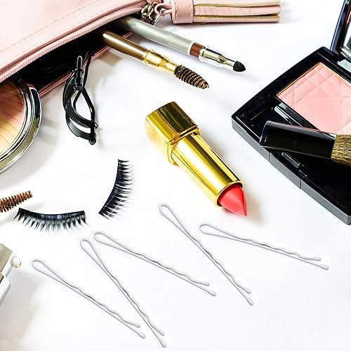 Miniatura 6 de 200 alfileres de pelo Bobby Pins de varios tamaños con caja de almacenamiento transparente, negro y marrón