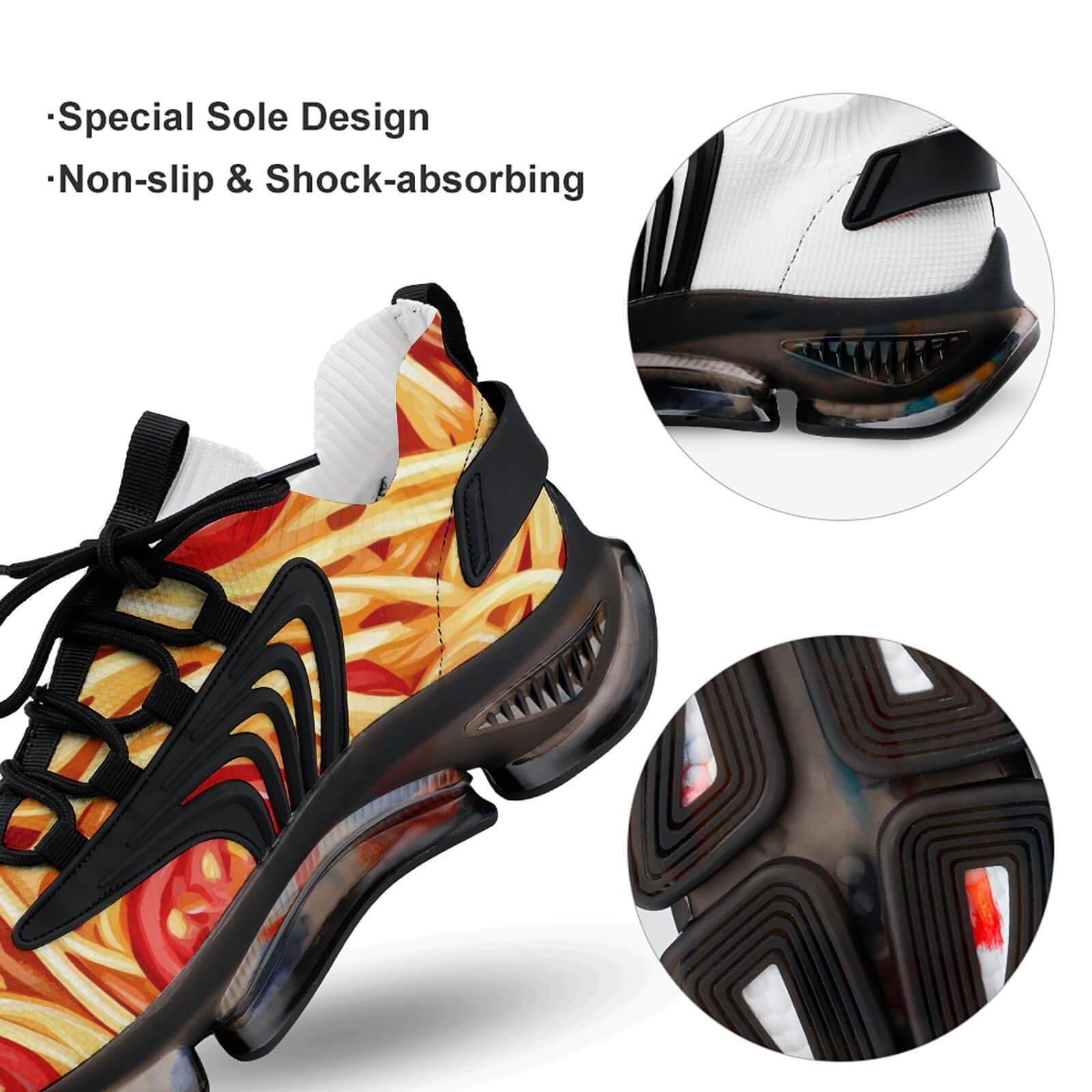 Spaghetti Pasta Noodles T-omato Salsa Uomini Scarpe Da Corsa Atletica Scarpe Da Ginnastica Walking Sneakers