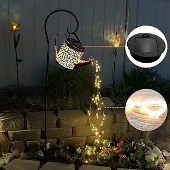 Solar Light Replacement Top, 2pcs 7cm Round Replacement Solar Light Parts with String Lights, Lantern Tops for Garden Lights(Warm-)