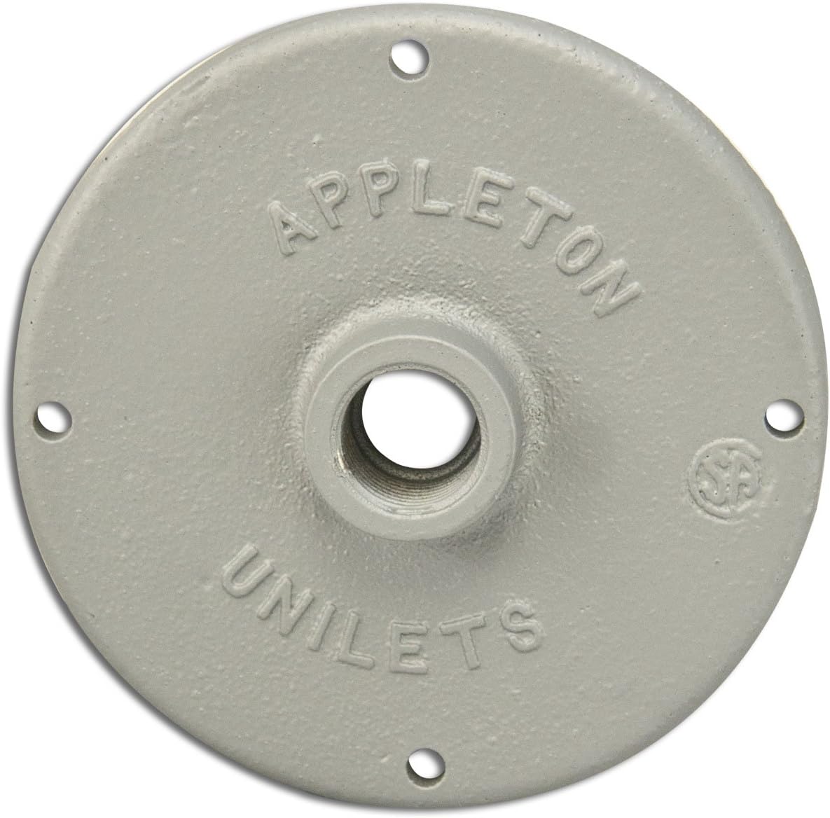 Appleton JBK-50 Conduit Outlet Box Cover, 1/2" Hub, Malleable Iron