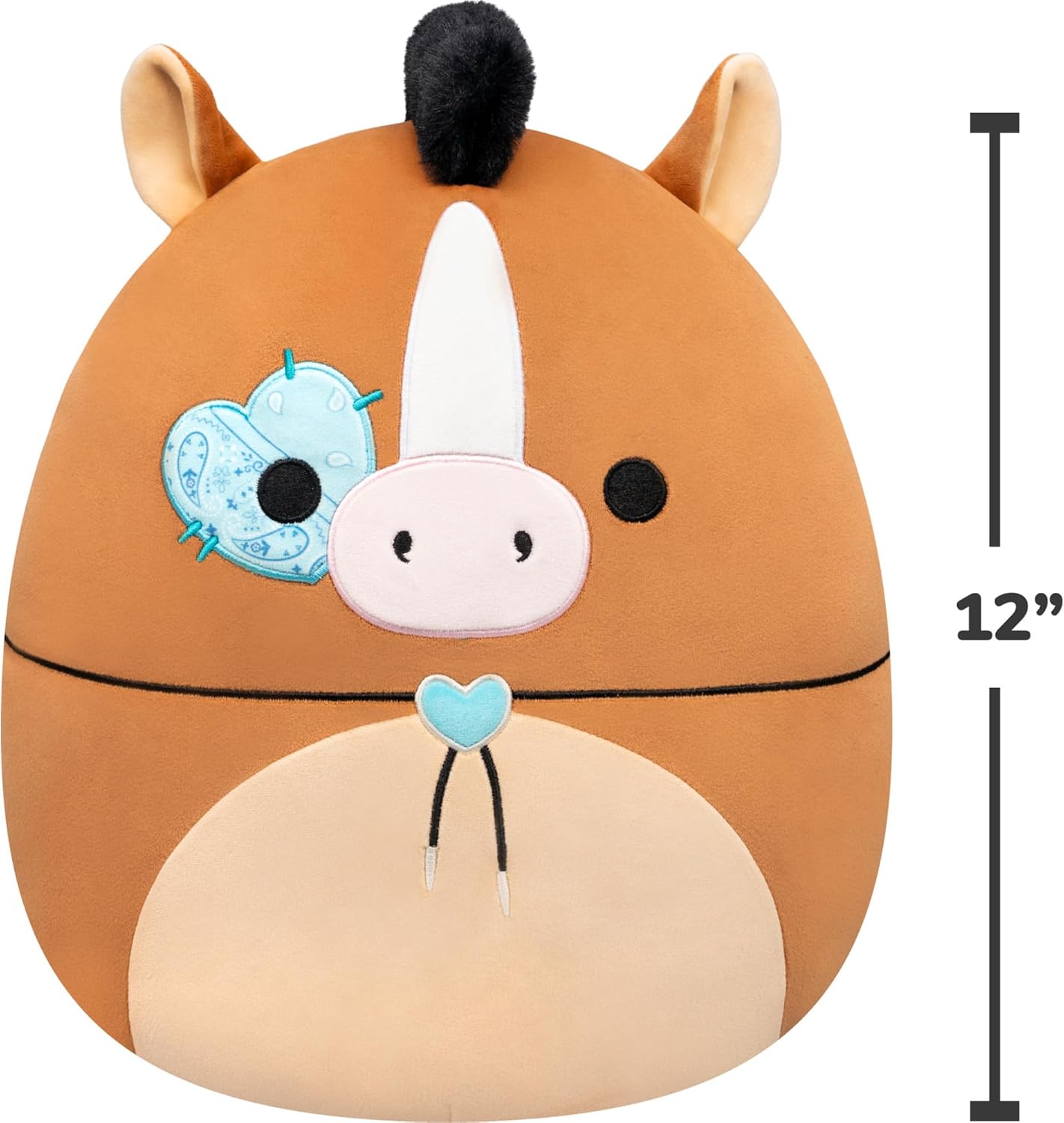 Squishmallows Original 12in Brisby the Brown Horse with Bolo Tie and Heart Eye – Official Jazwares Plush (Medium-Sized) image 5