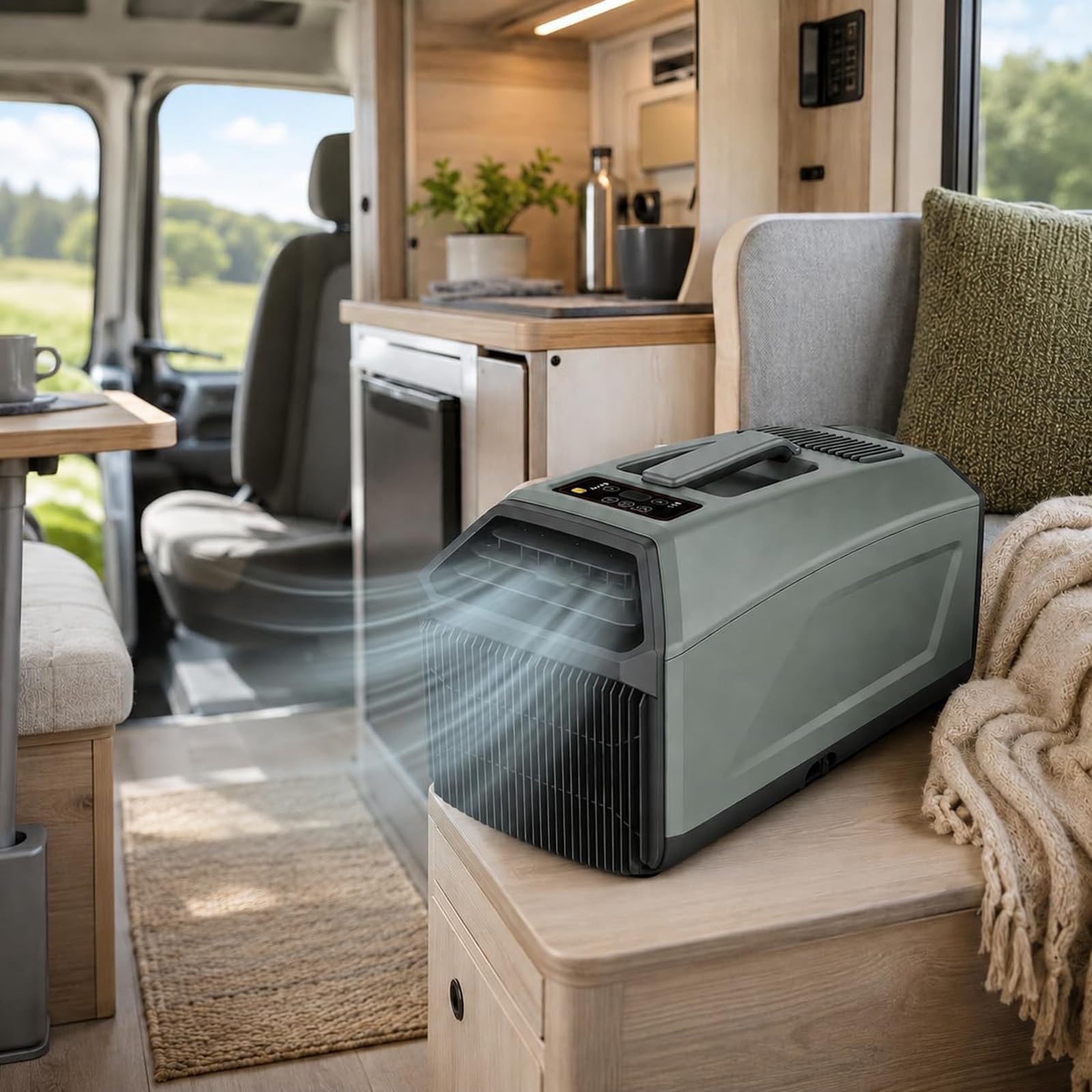 WIANQIAN Tent Air Conditioner 4000 BTU with WiFi App Control 5000BTU-Green