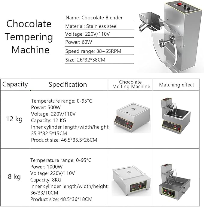 Máquina Comercial para Fundir y Temperar Chocolate miniatura 6