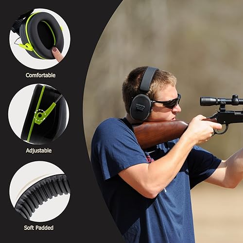 Miniatura 2 de UNINOVA Orejeras de protección auditiva, orejeras de seguridad para reducción de ruido, auriculares de protección auditiva NRR 26dB