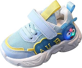 Tênis infantil para meninas, sapatos esportivos, sapatos leves, sapatos brancos, leves, sem cadarço, tênis de iluminação legal