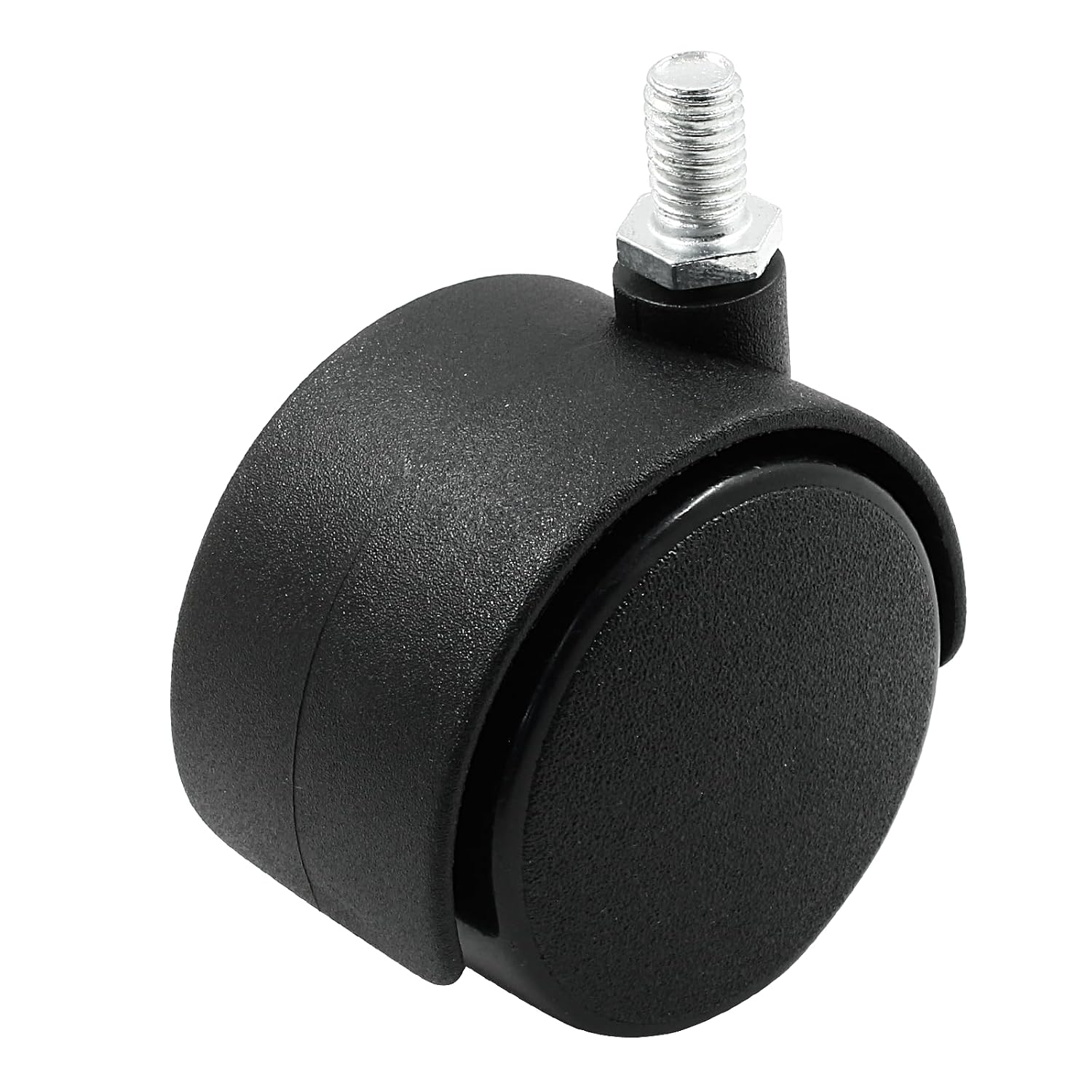 4 Pack 2 Inch Caster Wheel Replacement, M8 Threaded Stem Caster Wheels, Black Nylon Furniture Wheel for Cabinet, Shelf