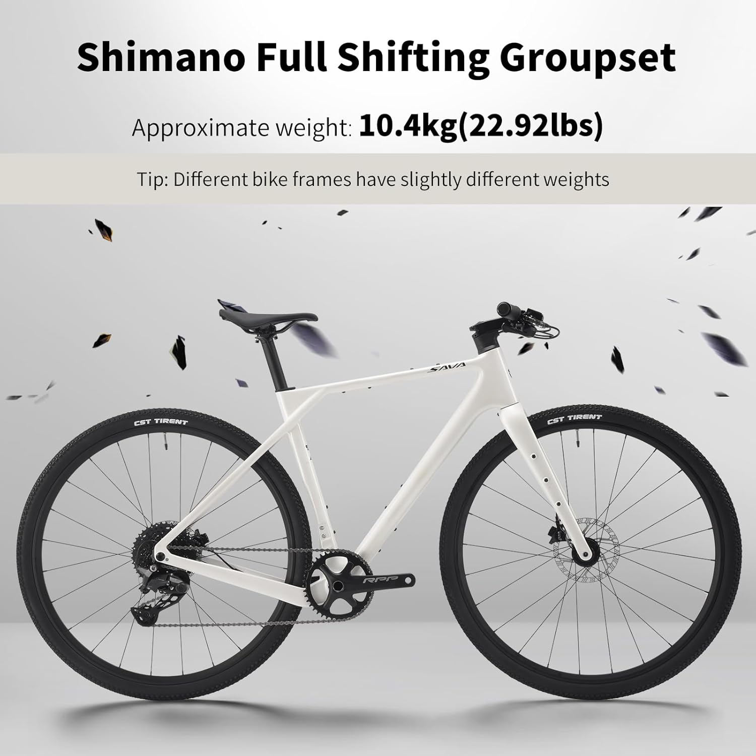 SAVADECK Gravel Bike with T800 Carbon Frame and Fork, with Shimano U6020 10-Speed Hydraulic Disc Brakes, 700Cx40mm Tires for Men & Women All-Terrain Riding