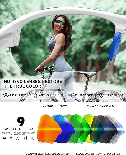 Miniatura 3 de Gafas de sol deportivas polarizadas para hombres y mujeres, jóvenes, béisbol, correr, ciclismo, conducción, pesca, tenis, golf, motor TAC UV400 TR90