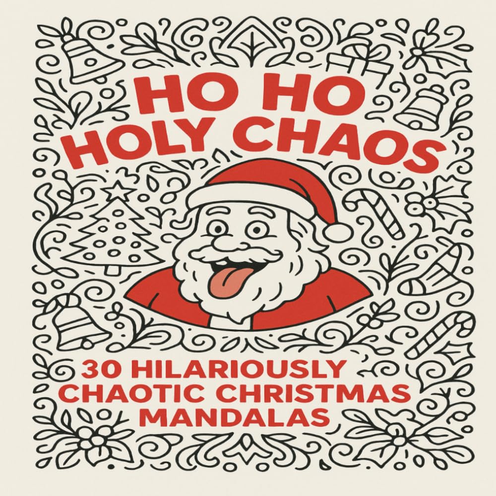 Ho Ho Holy Chaos: 30 Hilariously Chaotic Christmas Mandalas