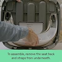 Vista 4 de Ingenuity Asiento base para bebé 2-en-1 con bandeja auto-guardable para alimentación y piso - Cashmere