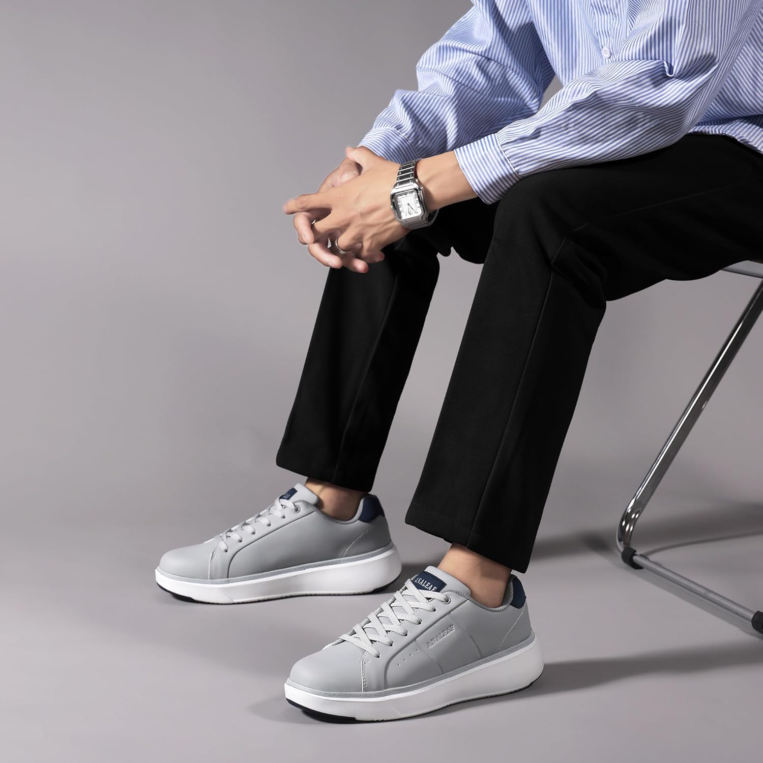 Mens Casual Shoes Fashion Dress Sneakers Lightweight Comfortable Lace-up Shoes - Image 2